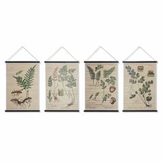 Полотно DKD Home Decor Цветы 60 x 2 x 90 cm Cottage (4 Предметы) цена и информация | Настенные деревянные декорации | kaup24.ee