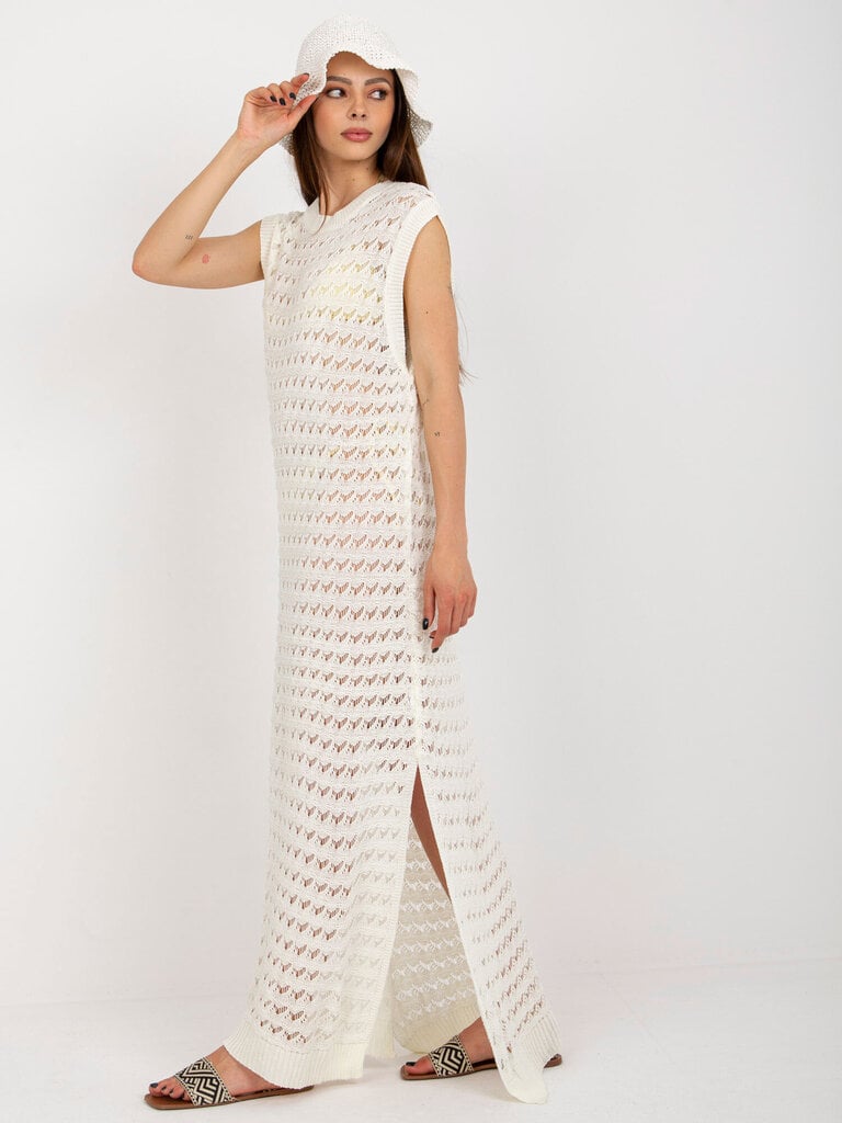Naiste Kootud kleit, valge цена и информация | Kleidid | kaup24.ee