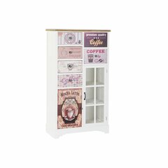 Тумба с ящиками DKD Home Decor 79,5 x 35 x 136 cm Стеклянный Натуральный Деревянный Белый Разноцветный Vintage Деревянный MDF цена и информация | Комоды | kaup24.ee