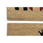 Jalamatt DKD Home Decor Punane Must Pruun Kumm 2 tk Kookoskiud (60 x 40 x 0,5 cm) hind ja info | Uksematid | kaup24.ee