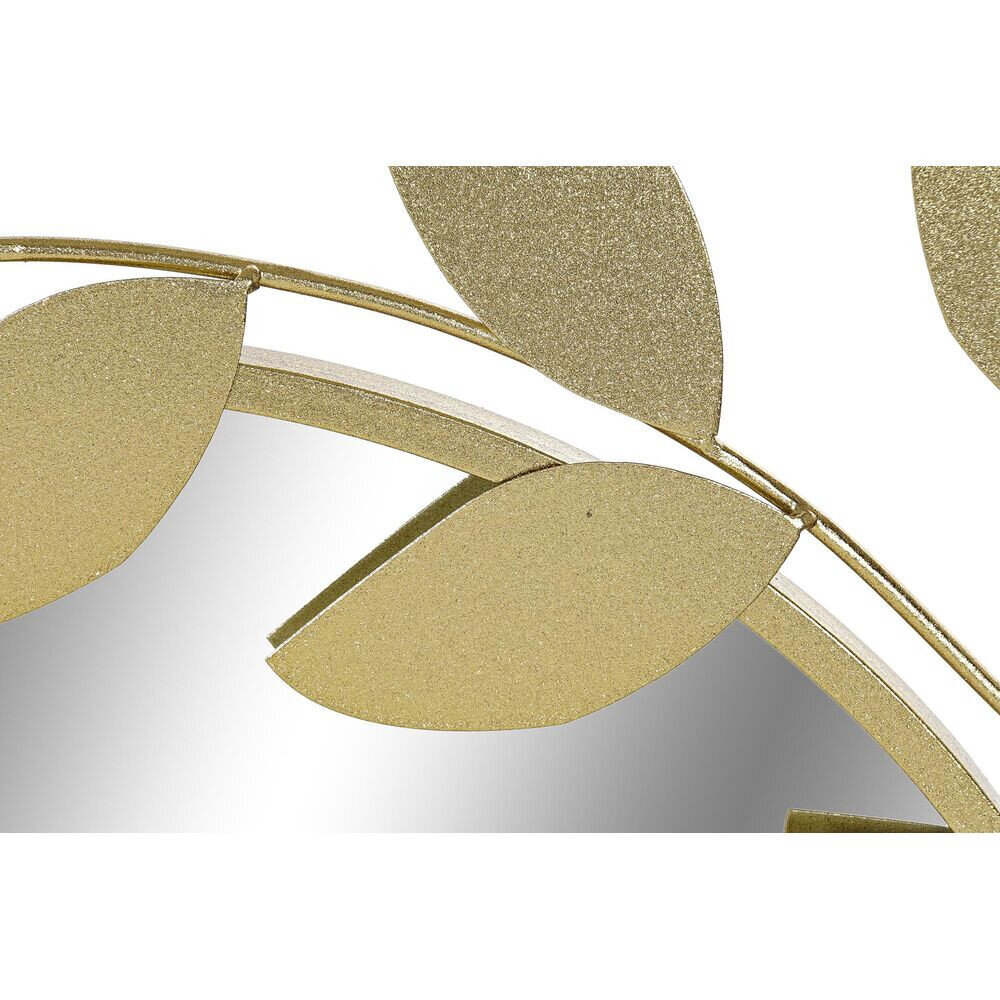 Seinapeegel DKD Home Decor Peegel Kuldne Metall Laurel (120 x 2,5 x 120 cm) hind ja info | Peeglid | kaup24.ee