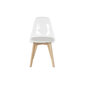 Söögitool DKD Home Decor Naturaalne Puit Läbipaistev Valge Polükarbonaat (54 x 47 x 81 cm) hind ja info | Söögilaua toolid, köögitoolid | kaup24.ee