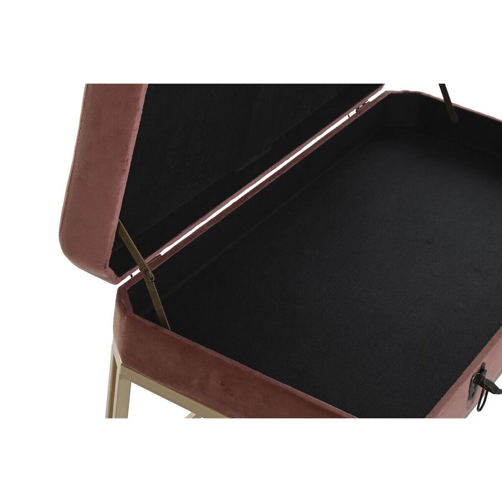 Taburet DKD Home Decor Roosa Kuldne Metall Samet (80 x 40 x 47 cm) hind ja info | Kott-toolid, tumbad, järid | kaup24.ee
