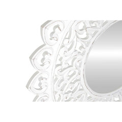 Seinapeegel DKD Home Decor Kristall Valge Mandala Puit MDF Triibuline (90 x 2,5 x 90 cm) kaina ir informacija | Peeglid | kaup24.ee