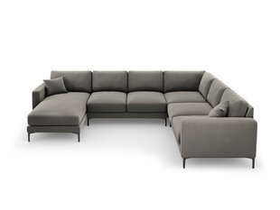 Panoraam parempoolne nurgadiivan velvet sofa Venus, 6 istekohta, helehall цена и информация | Угловые диваны | kaup24.ee