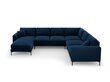 Panoraam parempoolne nurgadiivan velvet sofa Venus, 6 istekohta, tumesinine hind ja info | Nurgadiivanid ja nurgadiivanvoodid | kaup24.ee