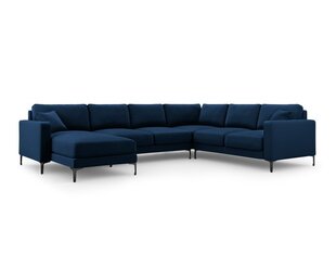 Panoraam parempoolne nurgadiivan velvet sofa Venus, 6 istekohta, tumesinine цена и информация | Угловые диваны | kaup24.ee