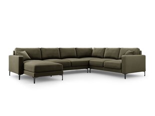 Panoraam parempoolne nurgadiivan velvet sofa Venus, 6 istekohta, roheline цена и информация | Угловые диваны | kaup24.ee