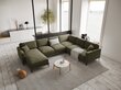 Panoraam parempoolne nurgadiivan velvet sofa Venus, 6 istekohta, roheline hind ja info | Nurgadiivanid ja nurgadiivanvoodid | kaup24.ee