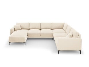 Panoraam parempoolne nurgadiivan velvet sofa Venus, 6 istekohta, helebeež v. цена и информация | Угловые диваны | kaup24.ee