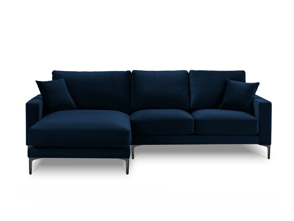 Vasakpoolne nurgadiivan velvet sofa Venus, 4 istekohta, tumesinine цена и информация | Nurgadiivanid ja nurgadiivanvoodid | kaup24.ee