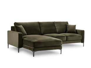 Vasakpoolne nurgadiivan velvet sofa Venus, 4 istekohta, roheline цена и информация | Угловые диваны | kaup24.ee