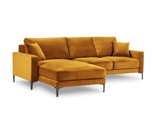 Vasakpoolne nurgadiivan velvet sofa Venus, 4 istekohta, kollane цена и информация | Угловые диваны | kaup24.ee