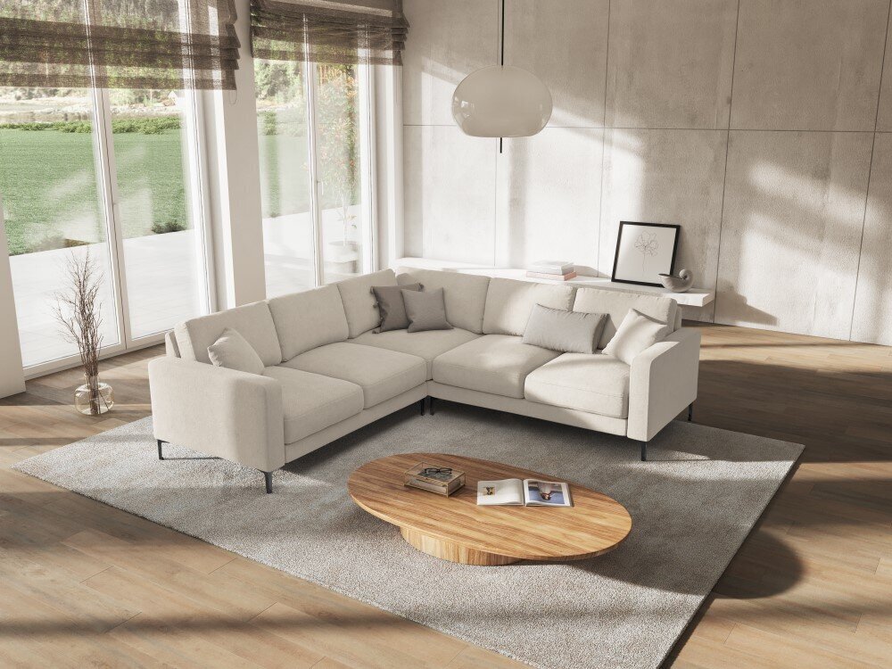 Sümmeetriline nurgadiivan sofa Venus, 5 istekohta, helebeež v. цена и информация | Nurgadiivanid ja nurgadiivanvoodid | kaup24.ee