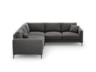 Sümmeetriline nurgadiivan velvet sofa Venus, 5 istekohta, hall hind ja info | Nurgadiivanid ja nurgadiivanvoodid | kaup24.ee
