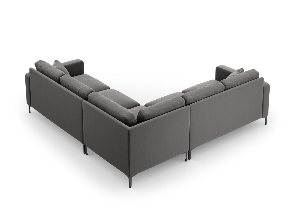 Sümmeetriline nurgadiivan velvet sofa Venus, 5 istekohta, hall hind ja info | Nurgadiivanid ja nurgadiivanvoodid | kaup24.ee