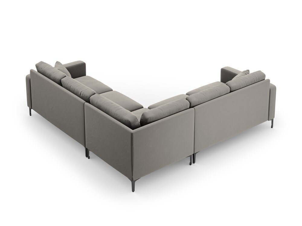 Sümmeetriline nurgadiivan velvet sofa Venus, 5 istekohta, helehall hind ja info | Nurgadiivanid ja nurgadiivanvoodid | kaup24.ee