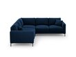 Sümmeetriline nurgadiivan velvet sofa Venus, 5 istekohta, tumesinine цена и информация | Nurgadiivanid ja nurgadiivanvoodid | kaup24.ee