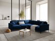 Sümmeetriline nurgadiivan velvet sofa Venus, 5 istekohta, tumesinine hind ja info | Nurgadiivanid ja nurgadiivanvoodid | kaup24.ee