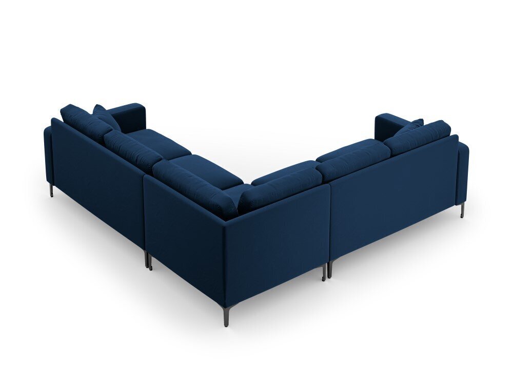 Sümmeetriline nurgadiivan velvet sofa Venus, 5 istekohta, tumesinine hind ja info | Nurgadiivanid ja nurgadiivanvoodid | kaup24.ee