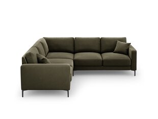 Sümmeetriline nurgadiivan velvet sofa Venus, 5 istekohta, roheline цена и информация | Угловые диваны | kaup24.ee