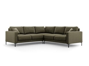 Sümmeetriline nurgadiivan velvet sofa Venus, 5 istekohta, roheline hind ja info | Nurgadiivanid ja nurgadiivanvoodid | kaup24.ee