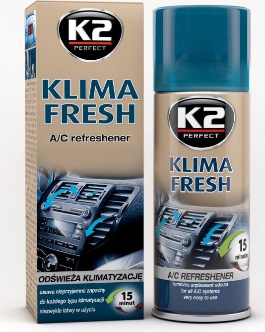 Konditsioneeri puhastusvahend K2 Klima Fresh, 150 ml hind ja info | Autokeemia | kaup24.ee
