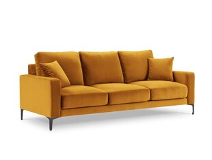Трехместный velvet диван Venus, желтый (горчичный) цена и информация | Диваны | kaup24.ee