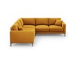 Sümmeetriline nurgadiivan velvet sofa Venus, 5 istekohta, kollane цена и информация | Nurgadiivanid ja nurgadiivanvoodid | kaup24.ee