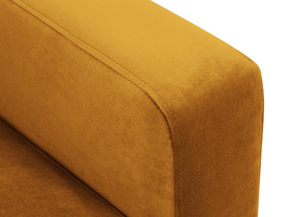 Sümmeetriline nurgadiivan velvet sofa Venus, 5 istekohta, kollane цена и информация | Nurgadiivanid ja nurgadiivanvoodid | kaup24.ee