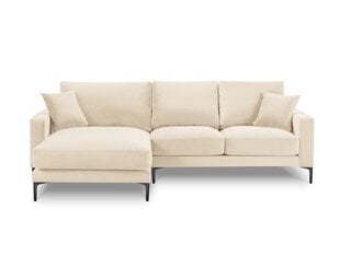 Vasakpoolne nurgadiivan velvet sofa Venus, 4 istekohta, helebeež v. hind ja info | Nurgadiivanid ja nurgadiivanvoodid | kaup24.ee