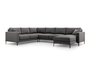 Панорамный левый угловой velvet диван Venus, 6 мест, серый цвет цена и информация | Угловые диваны | kaup24.ee