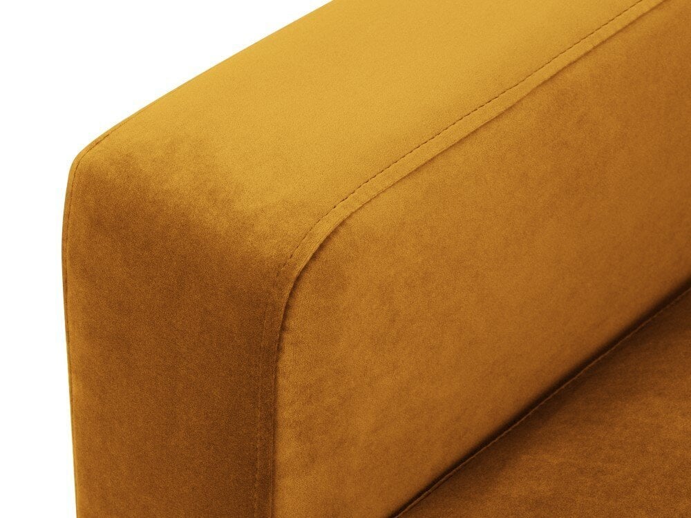 Panoraam vasakpoolne nurgadiivan velvet sofa Venus, 6 istekohta, kollane (sinep) hind ja info | Nurgadiivanid ja nurgadiivanvoodid | kaup24.ee
