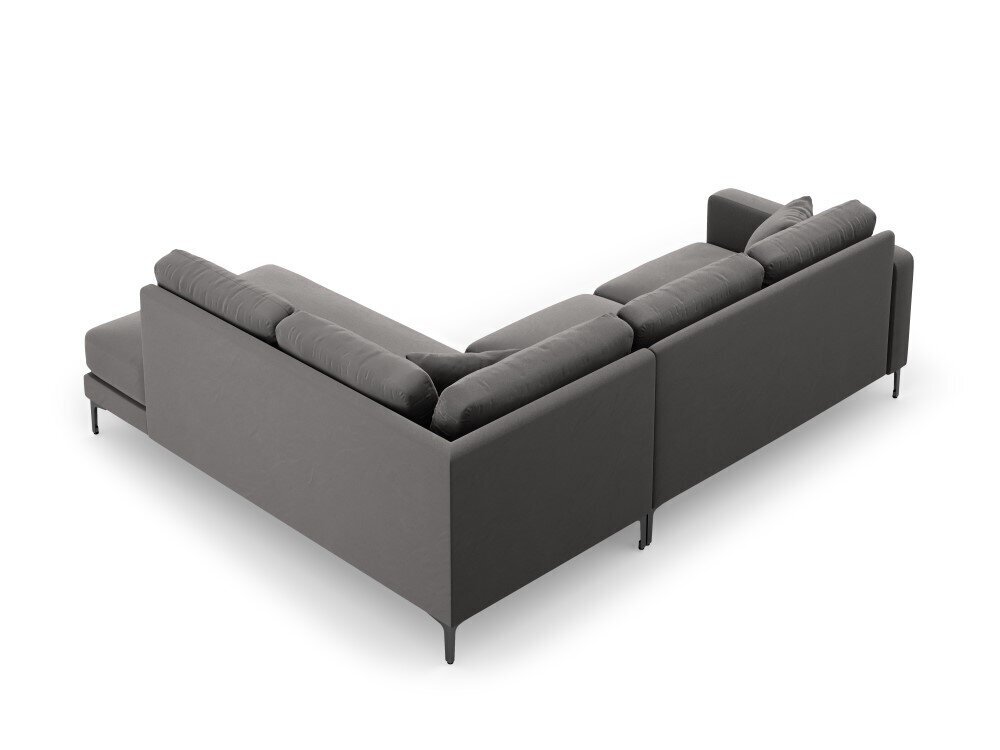 Parempoolne nurgadiivan velvet sofa Venus, 5 istekohta, hall hind ja info | Nurgadiivanid ja nurgadiivanvoodid | kaup24.ee