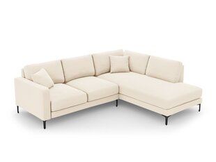 Parempoolne nurgadiivan velvet sofa Venus, 5 istekohta, helebeež v. hind ja info | Nurgadiivanid ja nurgadiivanvoodid | kaup24.ee