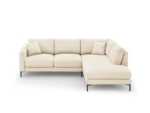 Parempoolne nurgadiivan velvet sofa Venus, 5 istekohta, helebeež v. цена и информация | Угловые диваны | kaup24.ee