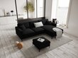 Parempoolne nurgadiivan velvet sofa Venus, 4 istekohta, must цена и информация | Nurgadiivanid ja nurgadiivanvoodid | kaup24.ee