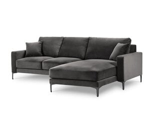 Parempoolne nurgadiivan velvet sofa Venus, 4 istekohta, hall цена и информация | Угловые диваны | kaup24.ee