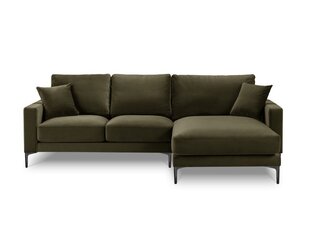 Parempoolne nurgadiivan velvet sofa Venus, 4 istekohta, roheline цена и информация | Угловые диваны | kaup24.ee
