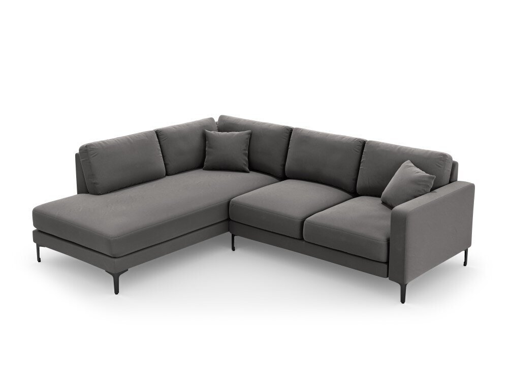 Vasakpoolne nurgadiivan velvet sofa Venus, 5 istekohta, hall hind ja info | Nurgadiivanid ja nurgadiivanvoodid | kaup24.ee