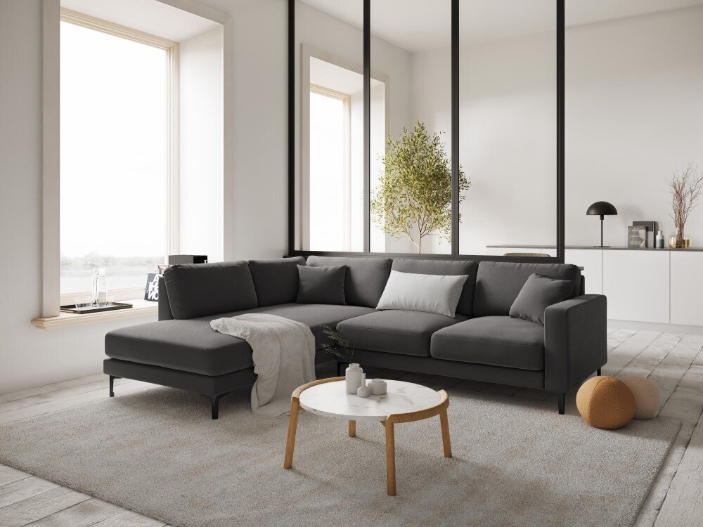 Vasakpoolne nurgadiivan velvet sofa Venus, 5 istekohta, hall hind ja info | Nurgadiivanid ja nurgadiivanvoodid | kaup24.ee