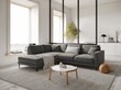 Vasakpoolne nurgadiivan velvet sofa Venus, 5 istekohta, helehall hind ja info | Nurgadiivanid ja nurgadiivanvoodid | kaup24.ee