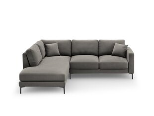 Vasakpoolne nurgadiivan velvet sofa Venus, 5 istekohta, helehall цена и информация | Угловые диваны | kaup24.ee