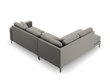 Vasakpoolne nurgadiivan velvet sofa Venus, 5 istekohta, helehall hind ja info | Nurgadiivanid ja nurgadiivanvoodid | kaup24.ee