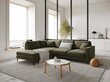 Vasakpoolne nurgadiivan velvet sofa Venus, 5 istekohta, roheline hind ja info | Nurgadiivanid ja nurgadiivanvoodid | kaup24.ee