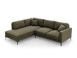 Vasakpoolne nurgadiivan velvet sofa Venus, 5 istekohta, roheline hind ja info | Nurgadiivanid ja nurgadiivanvoodid | kaup24.ee