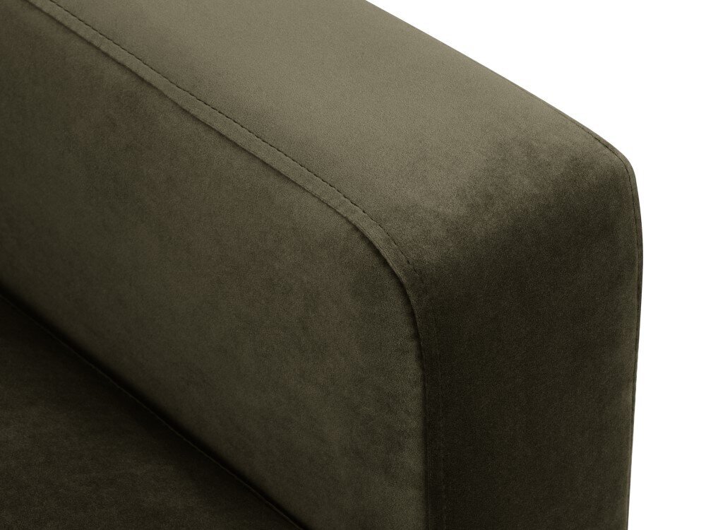 Vasakpoolne nurgadiivan velvet sofa Venus, 5 istekohta, roheline цена и информация | Nurgadiivanid ja nurgadiivanvoodid | kaup24.ee