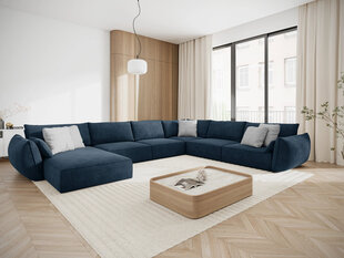 Панорамный правый диван Vanda, 8 мест, темно-синий цвет цена и информация | Угловые диваны | kaup24.ee