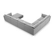Panoraam vasakpoolne nurgadiivan velvet sofa Vanda, 8 istekohta, hall цена и информация | Nurgadiivanid ja nurgadiivanvoodid | kaup24.ee