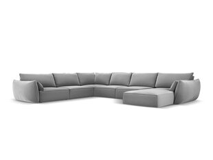 Panoraam vasakpoolne nurgadiivan velvet sofa Vanda, 8 istekohta, hall цена и информация | Угловые диваны | kaup24.ee